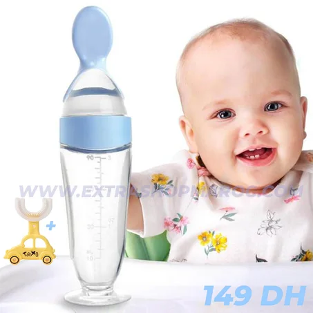 Biberon à Cuillère  en Silicone Alimentaire pour Bébé