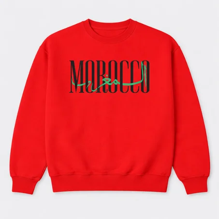 Sweater MOROCCO 🇲🇦 – Édition Supporters AFCON 2025 سويتر المغرب 🇲🇦 – إصدار المشجعين لكأس إفريقيا 2025
