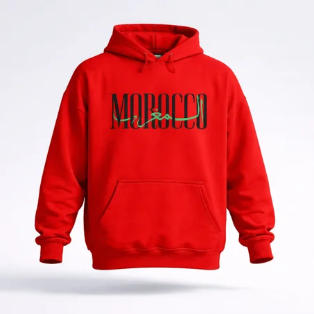 Hoodie MOROCCO 🇲🇦 – Édition Supporters AFCON 2025 هودي المغرب 🇲🇦 – إصدار المشجعين لكأس إفريقيا 2025