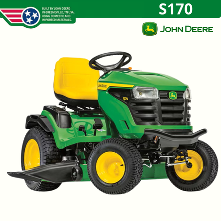 John Deere S170 Lawn Tractor – Power, Precision & Comfort Combined