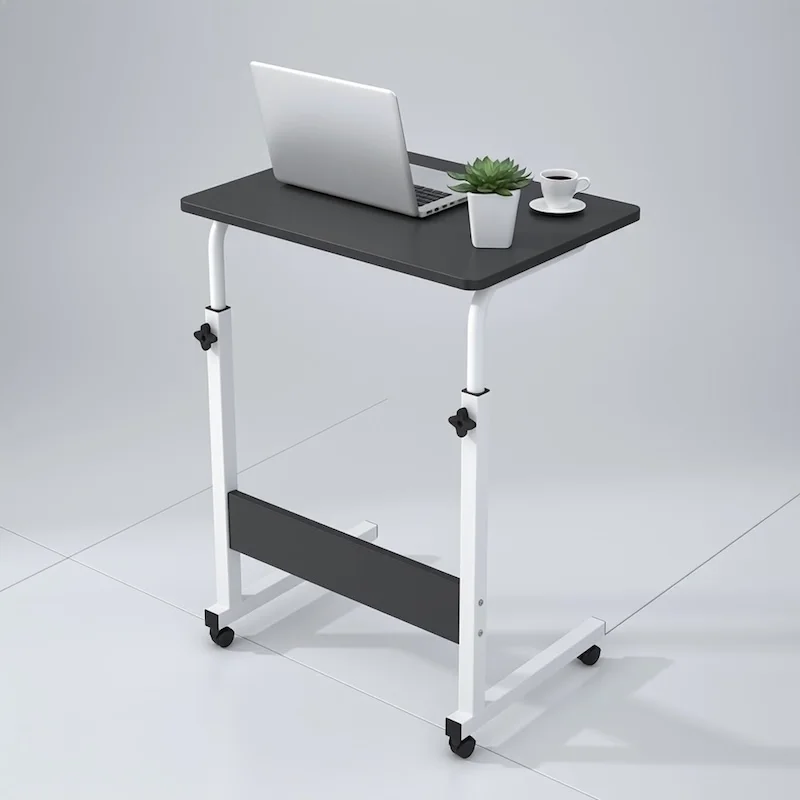 Table de Travail Portable et Bureau Mobile à Hauteur Réglable avec Roulettes pour Laptop