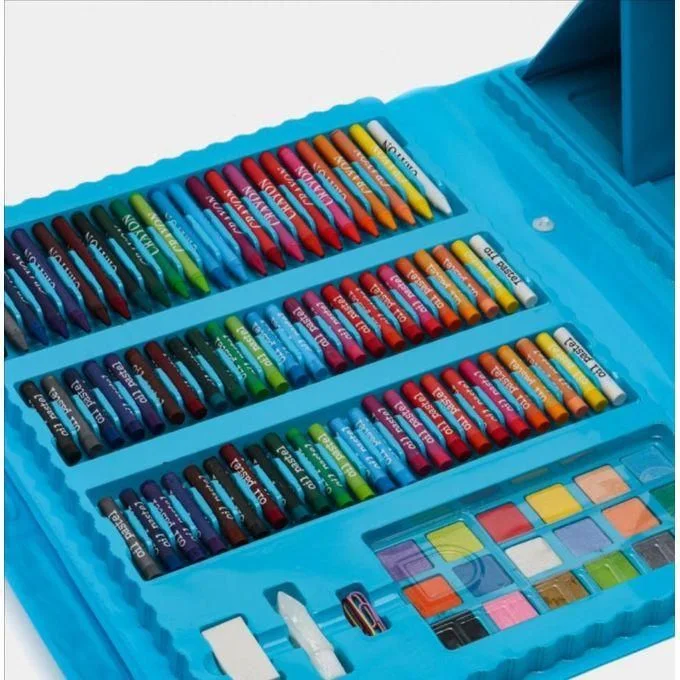 Coffret Artistique Créatif de Dessin, Coloriage et Peinture Super Mega Art Set 208 Pièces pour Enfant dès 3 Ans