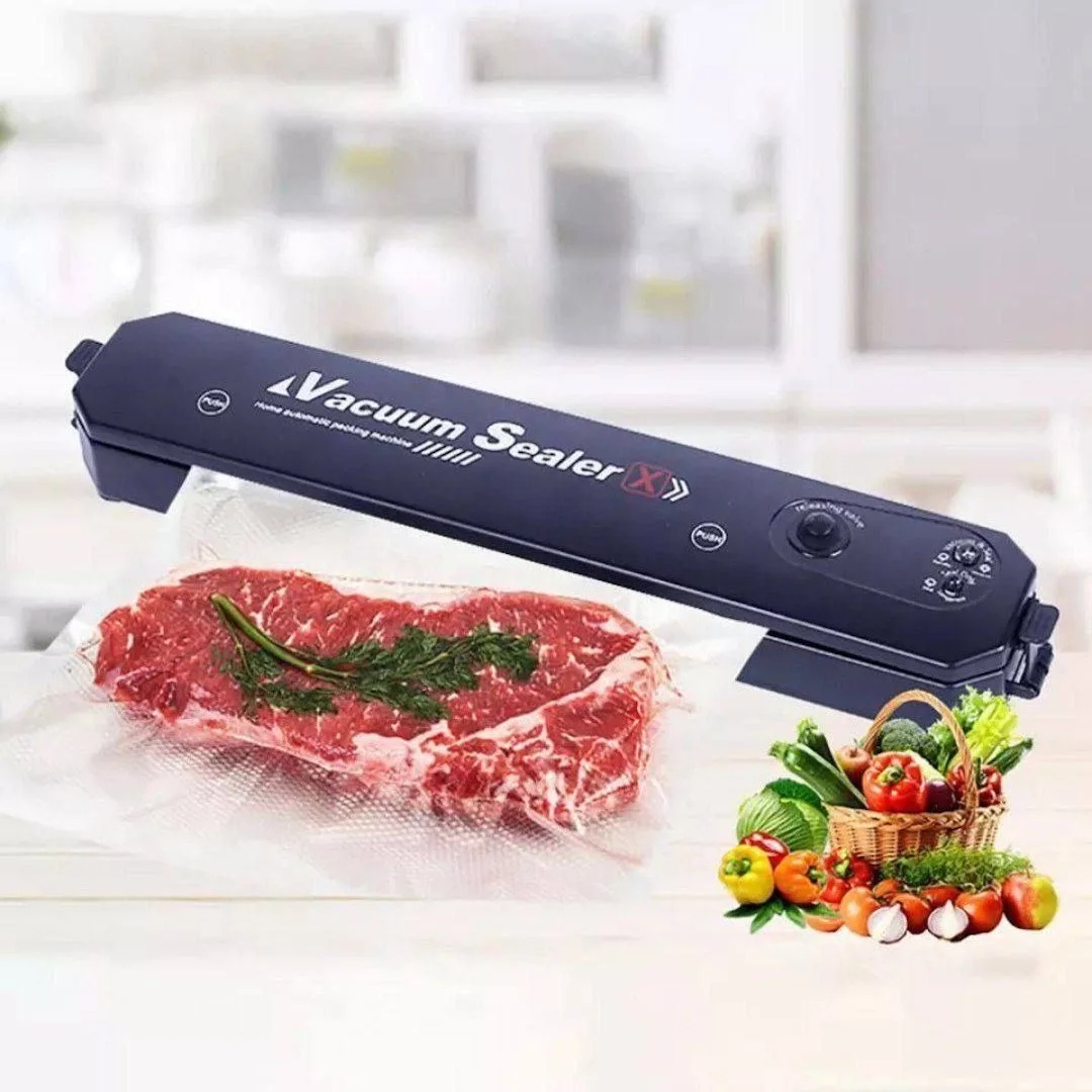 Machine d'emballage alimentaire sous vide avec sacs en plastique