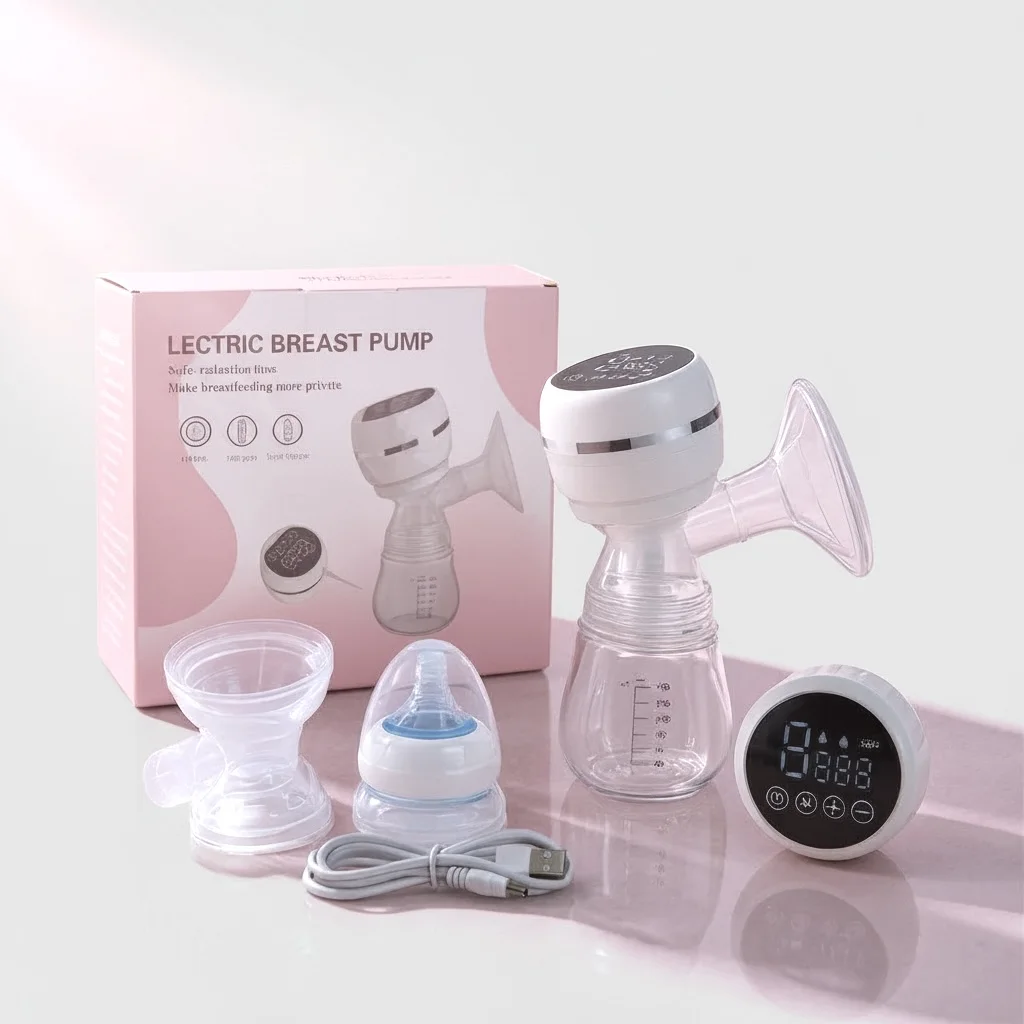 Tire-Lait Électrique Portable et Rechargeable pour Allaitement à Aspiration Réglable Anti-Retour