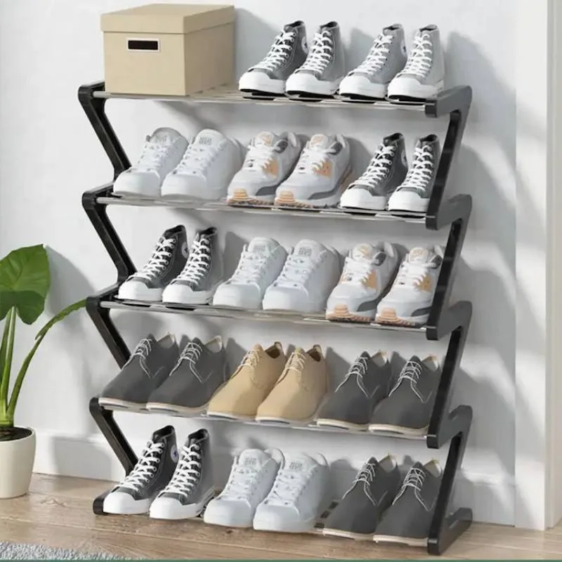 Étagère portable de rangement de chaussures à 5 niveaux