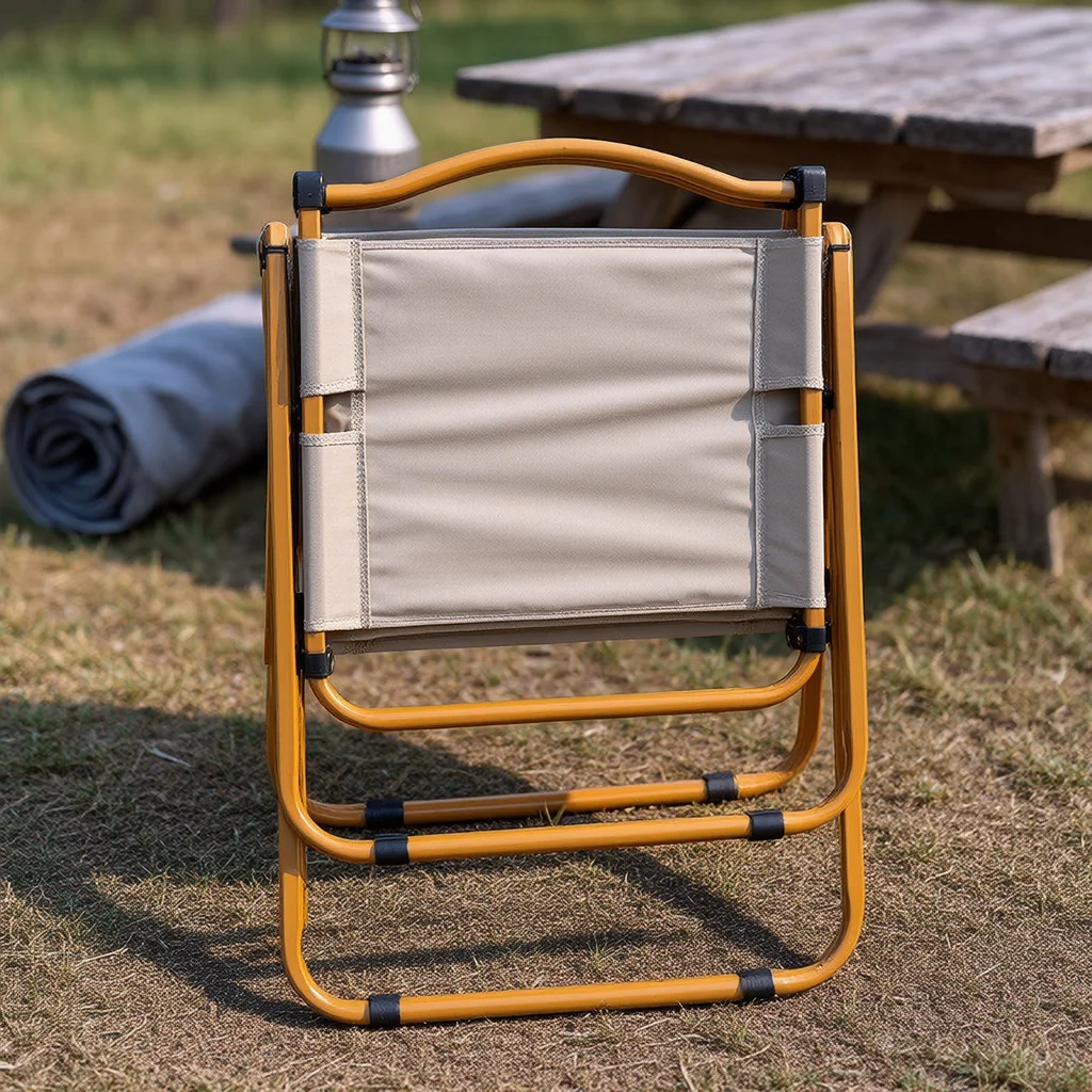 Chaise Pliante et Portable Grand Format au Style Royal avec Accoudoirs pour Camping et Voyage