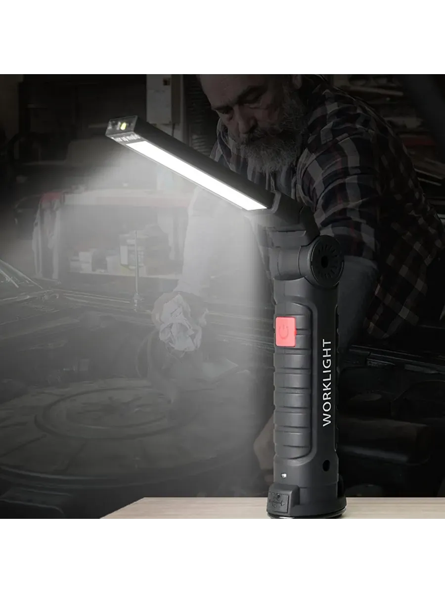 Lampe de Travail LED Pro 360° : Rechargeable & Magnétique