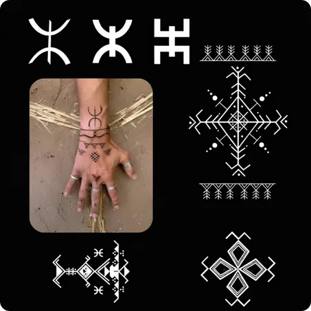 تاتو أمازيغي مؤقت – نقوش طبيعية مستوحاة من التراث