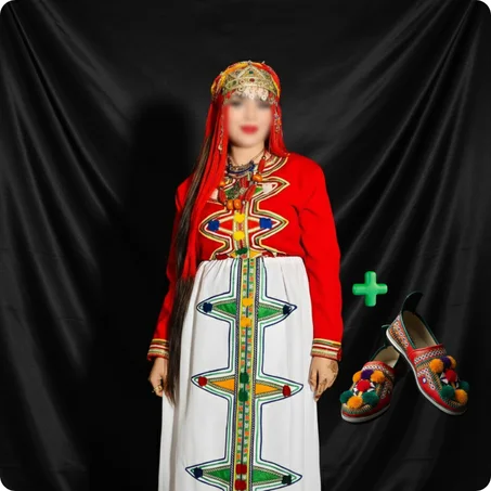 لباس أمازيغي كامل – 3 قطع مع إيدوكان هدية