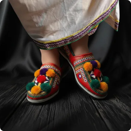 بابوش أمازيغي تقليدي مطرز باليد