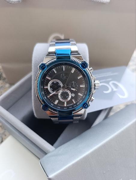 ساعة GC كرونوغراف رجالية ستانلس ستيل أزرق