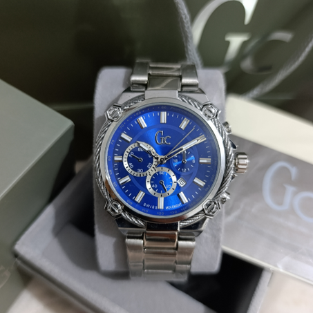 ساعة GC كرونوغراف رجالية ستانلس ستيل فضي