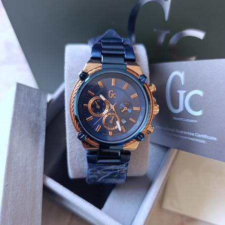 ساعة GC كرونوغراف رجالية ستانلس ستيل فضي