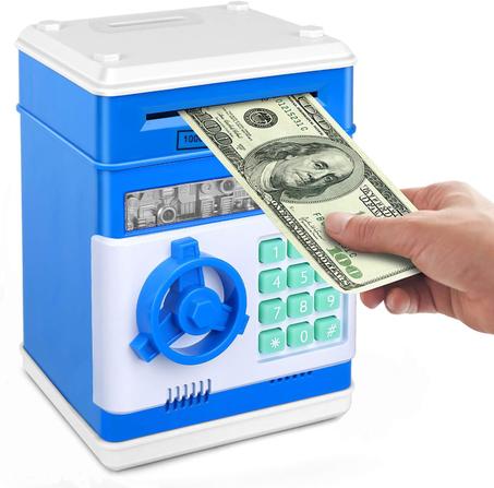 Kids Money Bank Machine (Bleu)