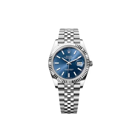 MONTRE BLEU JUST DATE INOXIDABLE