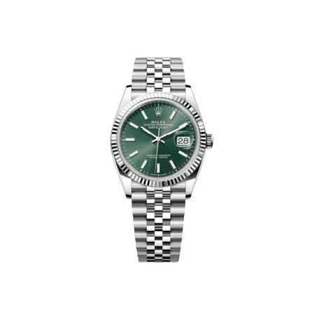 MONTRE VERT JUST DATE INOXIDABLE