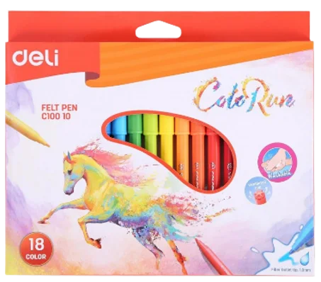 Feutres DELI 18 Couleur