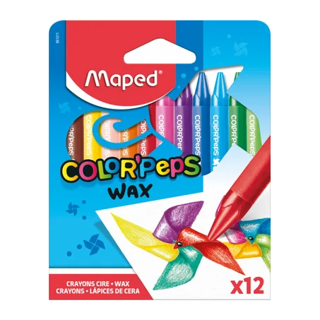 CRAYON DE 12 COULEURS A CIRE MAPPED WAX