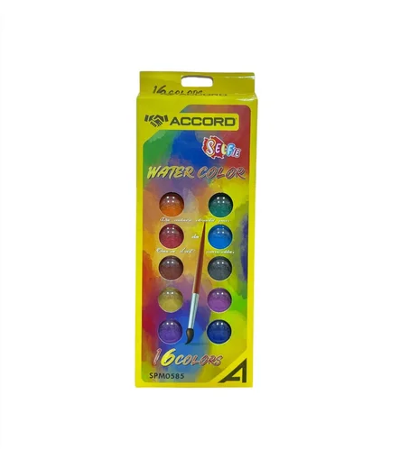 Aquarelles Accord 16 Couleurs avec Pinceaux