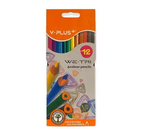 CRAYON DE 12 COULEUR Y.PLUS+ 18 cm