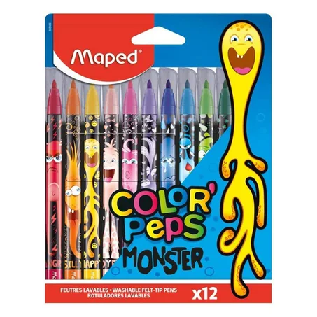 FEUTRE DE COLORIAGE 12 COULEURS MAPED MONSTER