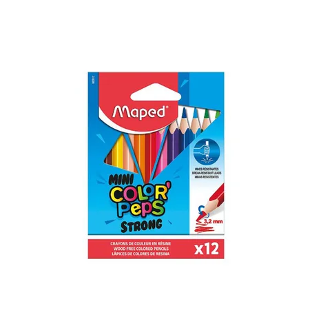 CRAYONS DE 12 COULEURS STRONG 11 CM