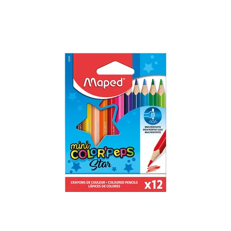 CRAYONS DE 12 COULEURS MAPED STAR 11 CM