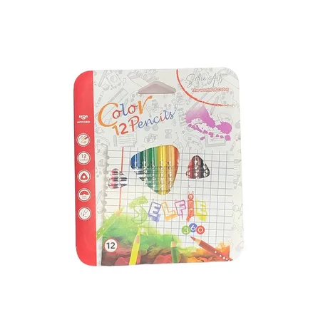 CRAYON DE 12 COULEURS ACCORD SELFIE 360’ 11 CM
