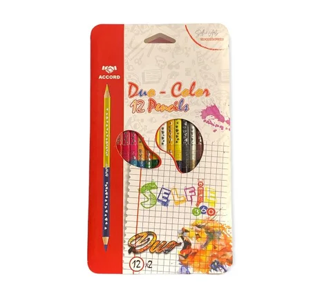 CRAYON DE 12 COULEUR ACCORD SELFIE 360´ DUO 18 CM