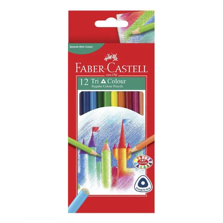 CRAYONS DE 12 COULEURS FABER CASTEL 18 CM