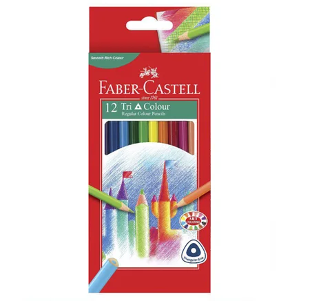 Crayon de Couleur FABER-CASTELL 12 Couleurs