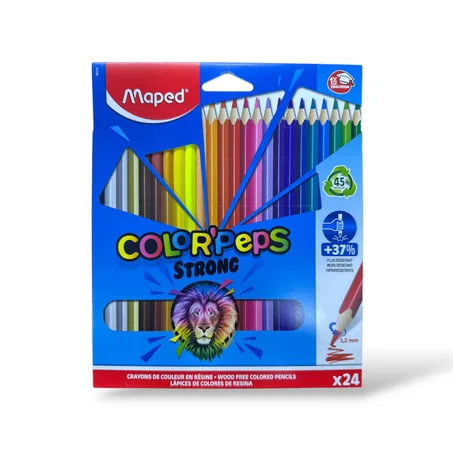 Crayon de 24 Couleurs MAPED Strong