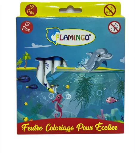 Feutres Coloriage Flamingo 12 Couleurs