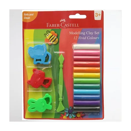 Pata a Modeler Faber Castell 12 Couleurs avec Emporte pièce