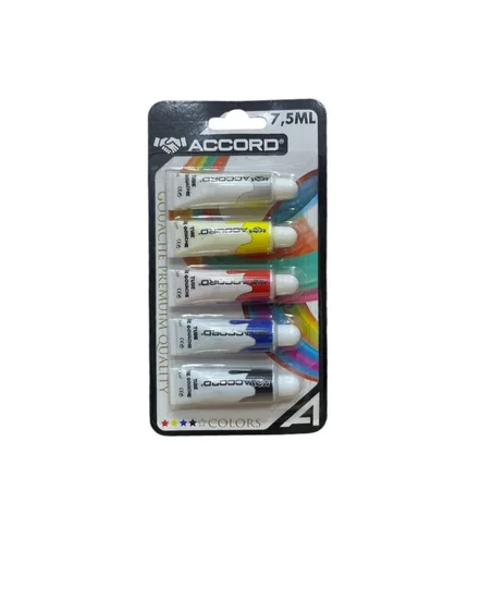 Gouache 5 Couleurs Accord 7.5 ml