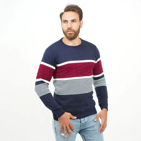 Pull Homme raye ME04