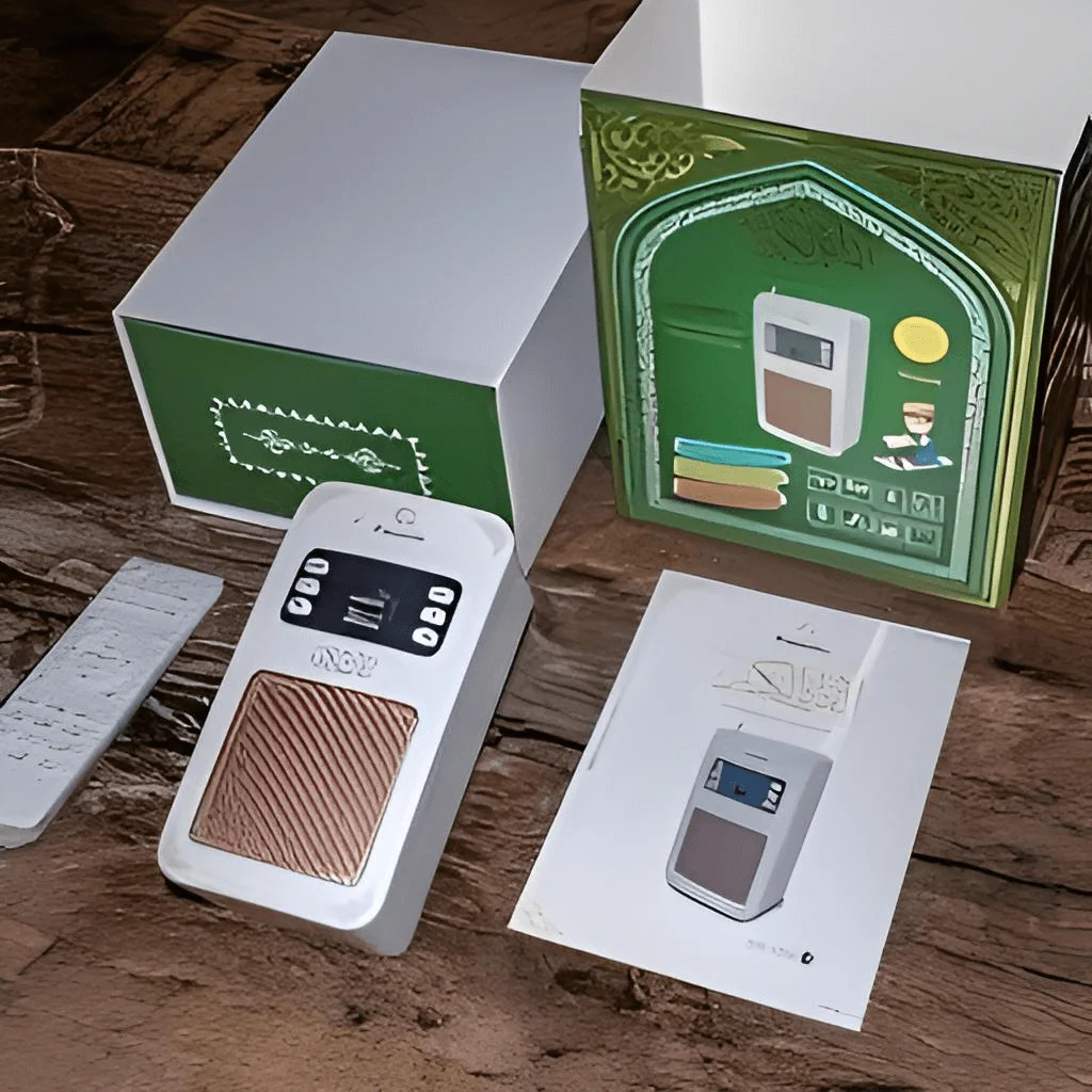 مكبر صوت للقرآن الكريم مع ضوء ليلي وجهاز تحكم عن بعد
