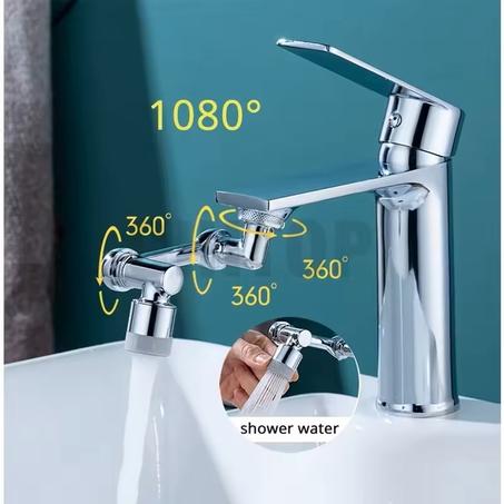 الصنبور الدوار ب 360 درجة (فضي)