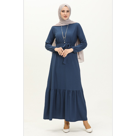 فستان بقلادة وحزام نيلي  1784-01 (copy)