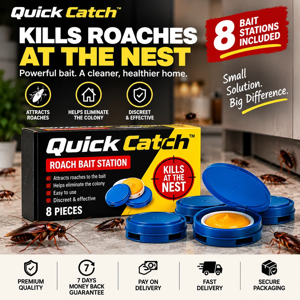 Quick Catch™ Roach Bait Stations