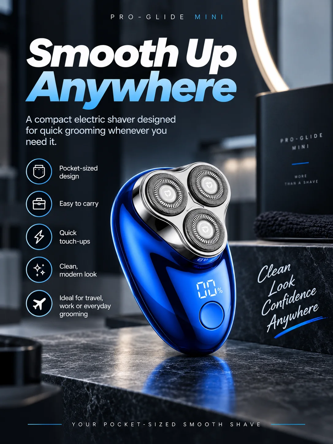 Pro-Glide Mini Portable Shaver