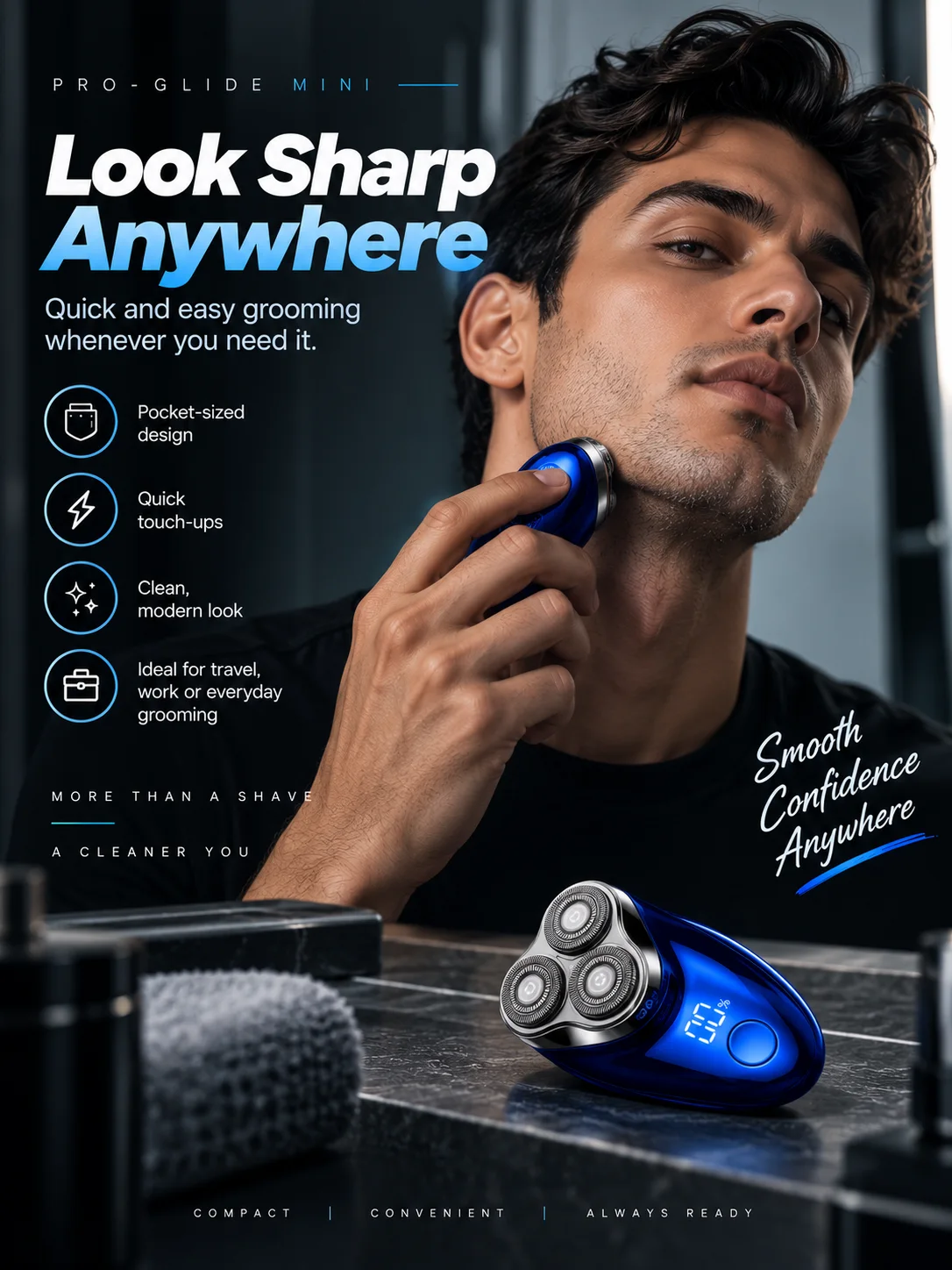 Pro-Glide Mini Portable Shaver