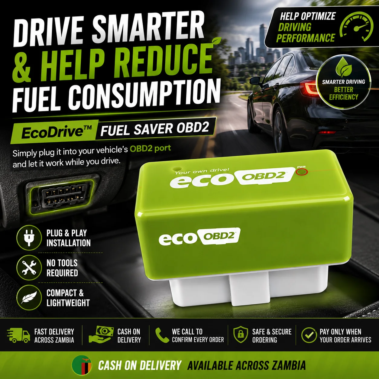 EcoDrive™ Fuel Saver OBD2