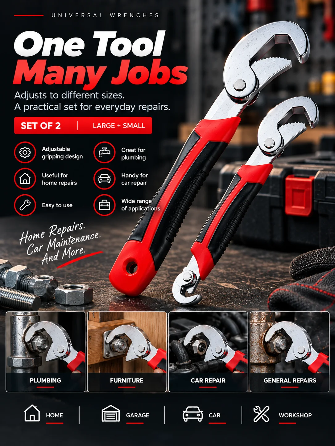 Universal Wrenches — Set of 2