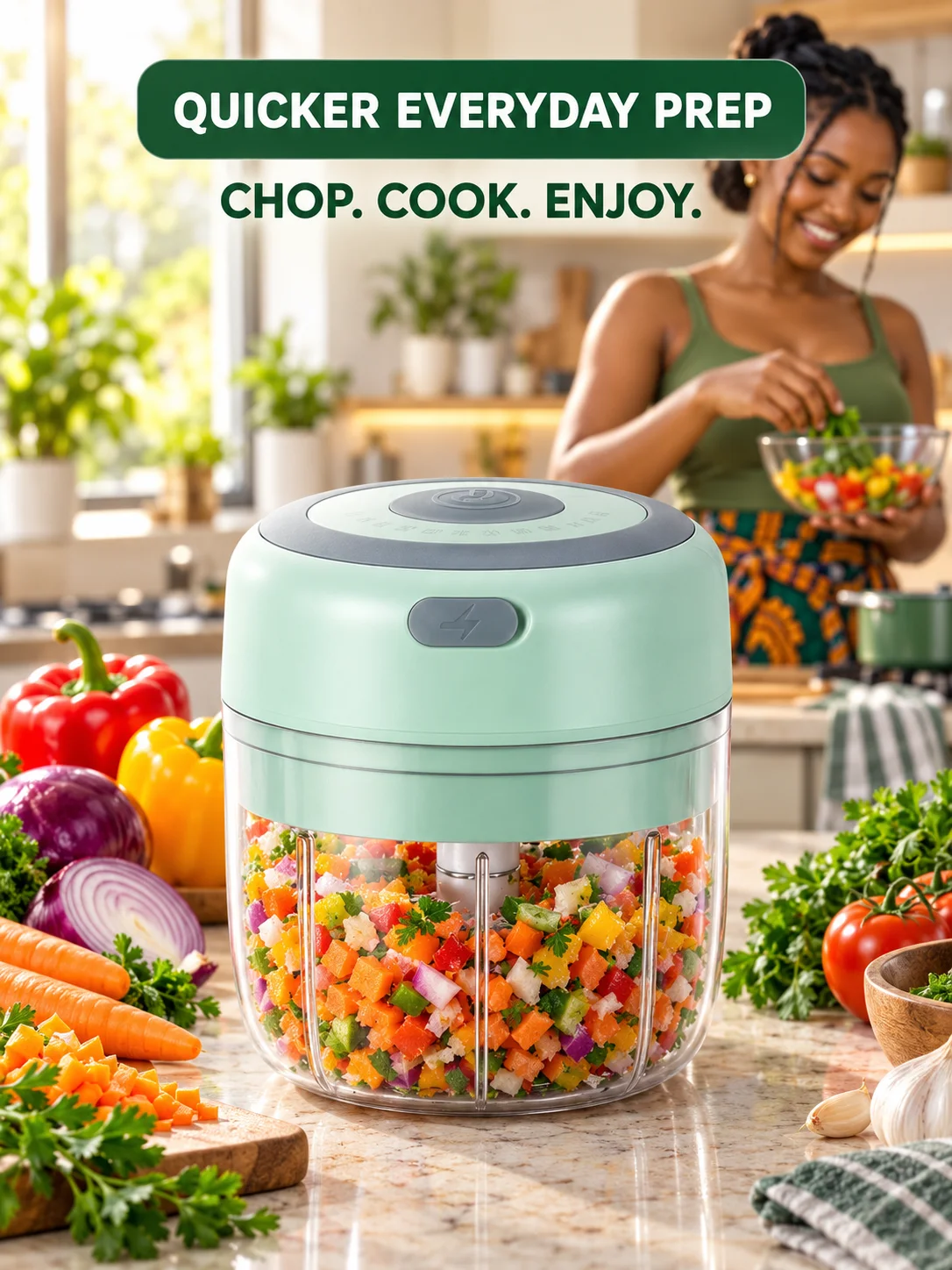 Portable Electric Vegetable Chopper