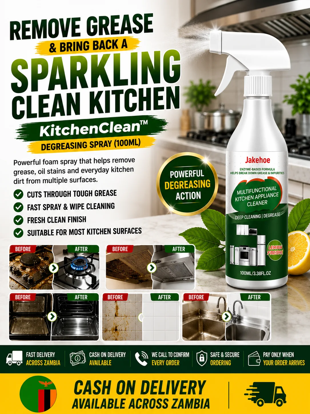 KitchenClean™ Degreasing Spray (100ml)