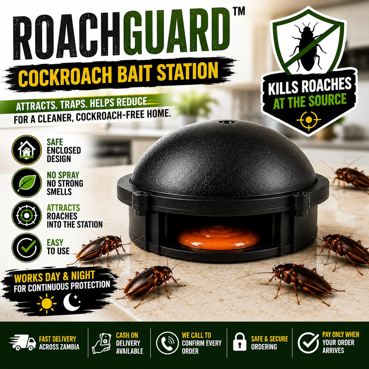 RoachGuard™ Cockroach Bait Station