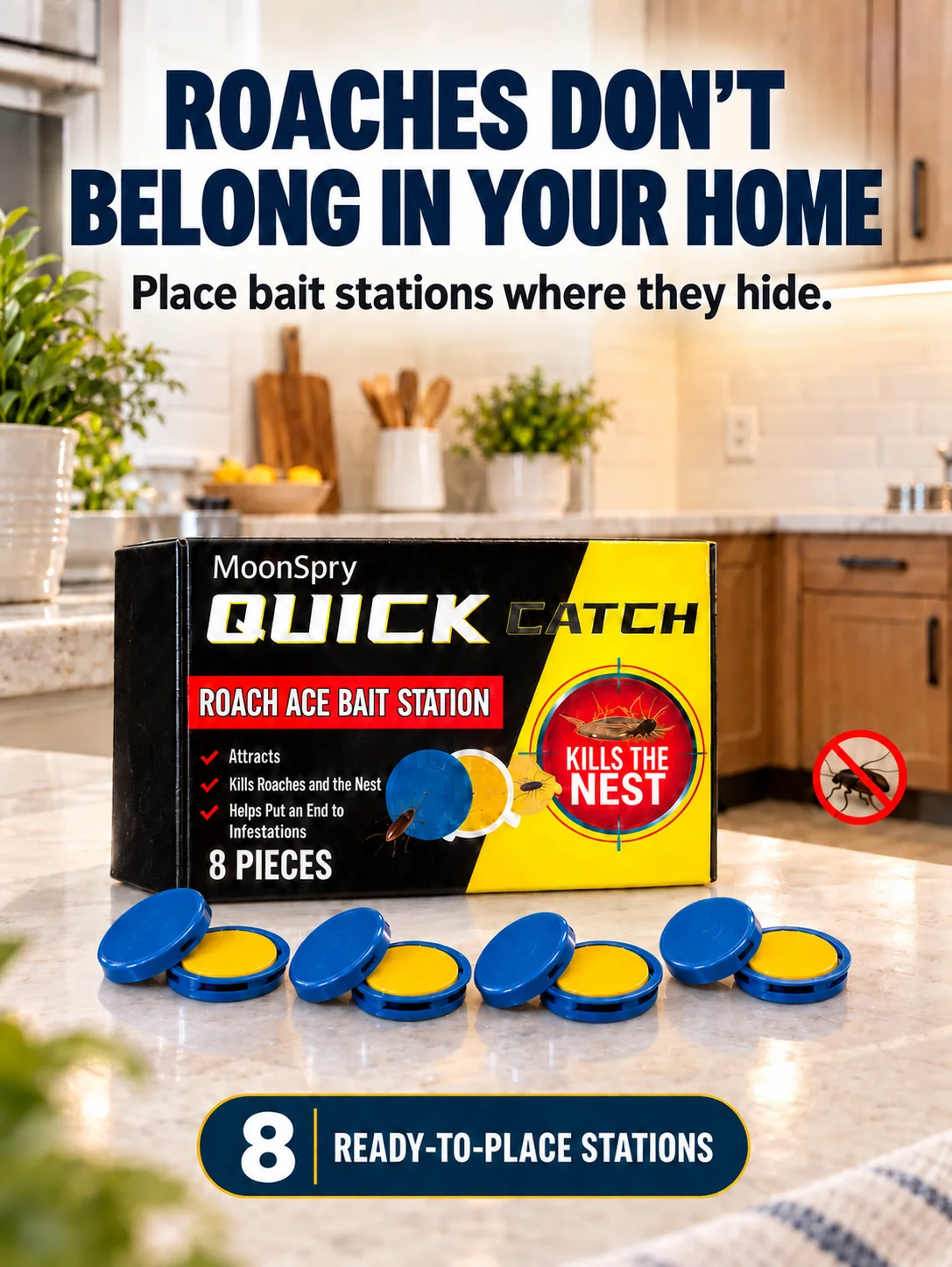 Quick Catch Roach Ace Bait Station (BUY 1 GET 1 FREE)