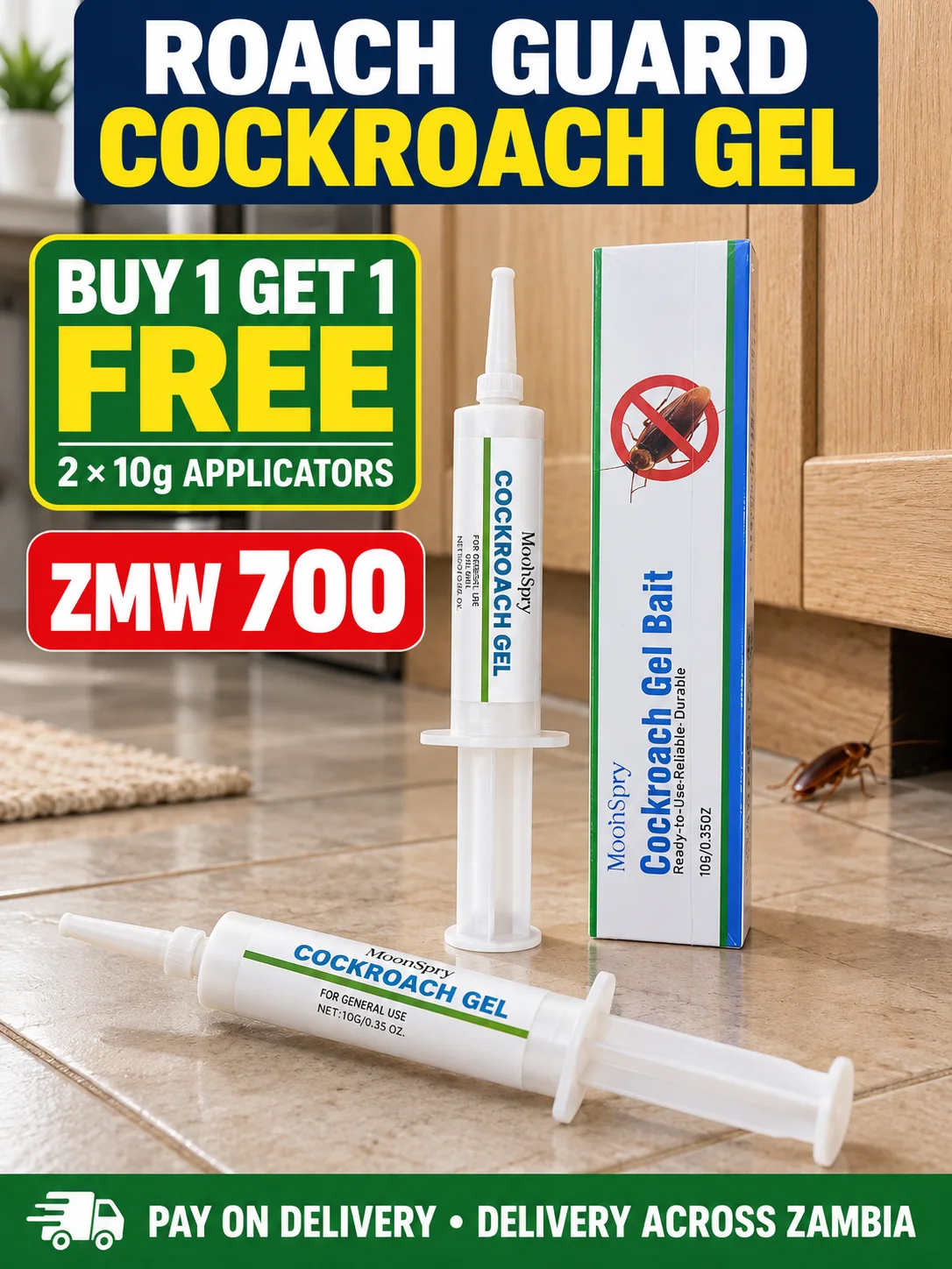 Roach Guard Cockroach Gel by MoonSpry - Buy 1 Get 1 Free