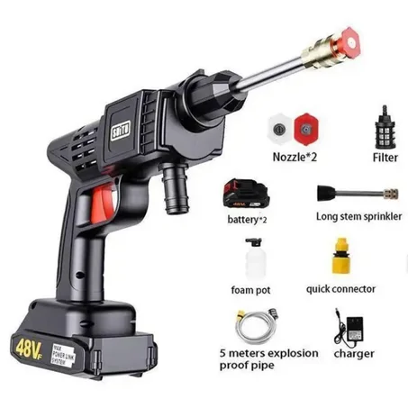 Pistolet De Lavage Haute Pression – 2 Batteries 48V